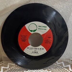 VTG LOBO Hope You’re Proud of Me Girl & How Can I Tell Her 45 rpm Vinyl Record